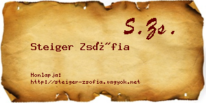 Steiger Zsófia névjegykártya