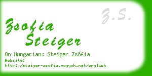 zsofia steiger business card